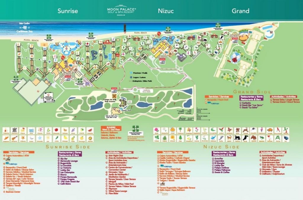 resort map at the grand moon palace