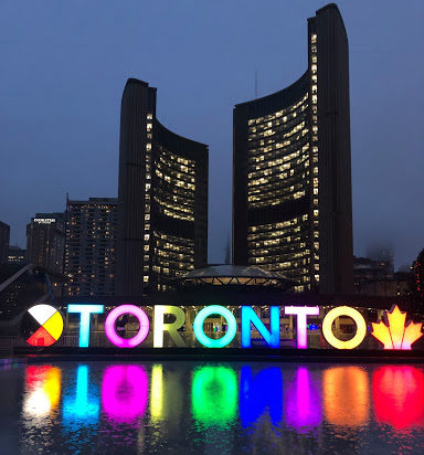 Toronto Nathan Phillips Square City Hall Sign Pride